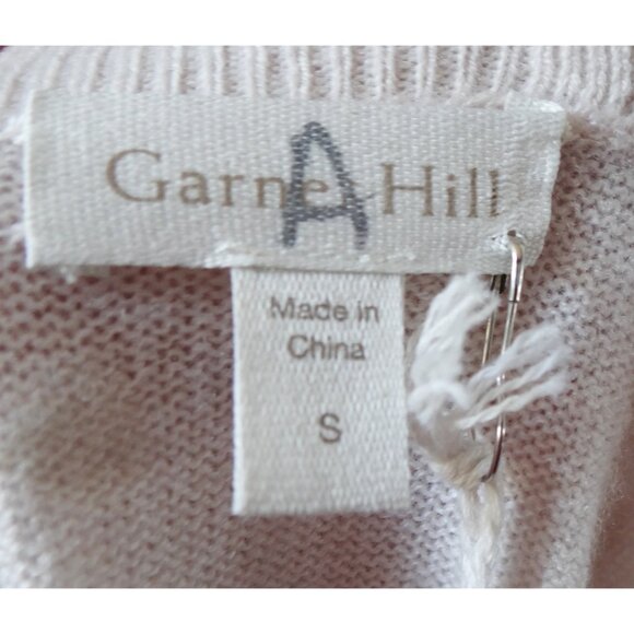 Garnet Hill Ophelia Cashmere Side Button Sweater Gold Polka Dot Size Small NWT - Picture 10 of 12